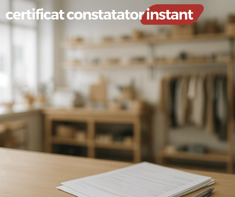 Certificat constatator pentru punct de lucru si sedii secundare