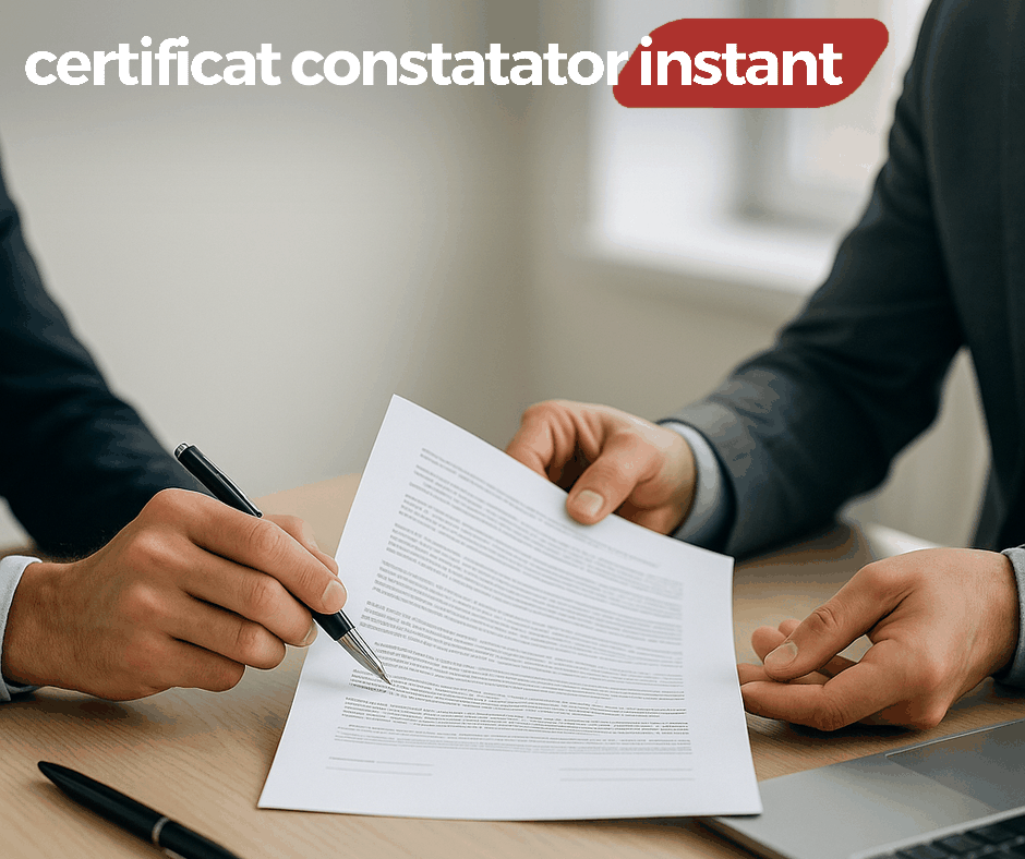 Starea firmei in registrul comertului pe certificatul constatator